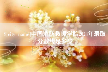 格尔木中国消防救援学院2024年录取分数线是多少