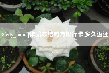 格尔木诈骗冻结对方银行卡,多久返还