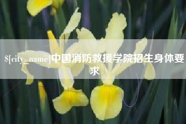 格尔木中国消防救援学院招生身体要求