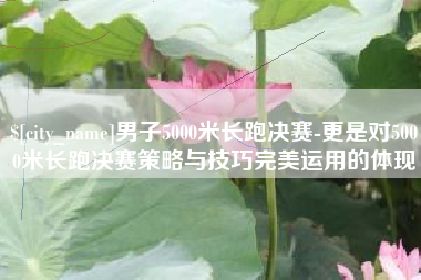 格尔木男子5000米长跑决赛-更是对5000米长跑决赛策略与技巧完美运用的体现