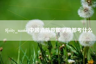 格尔木中国消防救援学院都考什么