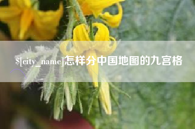格尔木怎样分中国地图的九宫格