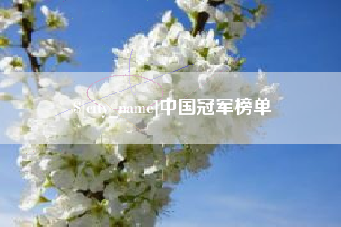 格尔木中国冠军榜单