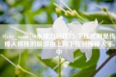 格尔木60米接力赛技巧-下压式则是传棒人将棒的前部由上向下传到接棒人手中