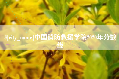 格尔木中国消防救援学院2020年分数线